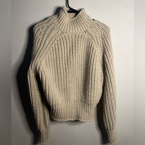 Abercrombie Tan Knit Turtleneck Sweater - Size M